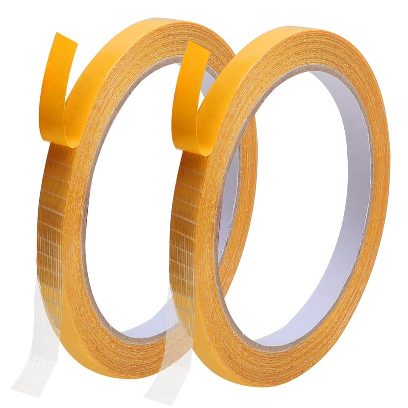 Engorgio Double Sided Adhesive Fabric Tape Heavy Duty，for Hem, Cloth, Fashion Dress，Curtains, High Adhesive Sticky but Removable and Residue Free. 0.31 in x 33FT x 2Rolls - Image 1
